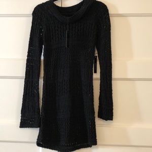 BCBGMaxZria Knitted Eyelet Sweater Tunic